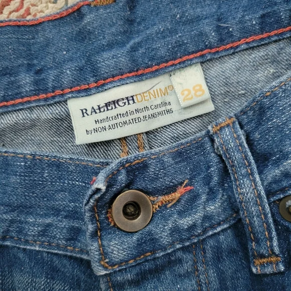 Raleigh denim workshop Jones jeans handcrafted handmade Japanese slubby
